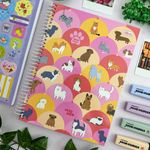 Caderno Universitário Pets Hug Me Espiral 20 x 27,5 cm 10 Matérias 160 Folhas - Tilibra