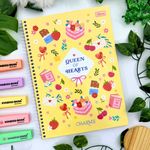 Caderno Universitário Espiral Capa Dura Charme 10 Matérias 20 x 27,5 cm 160 Folhas - Tilibra