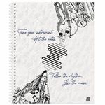 Caderno Música Capa Dura Espiral Universitário 200 x 275 mm 1 Matéria 80 Folhas - Animativa