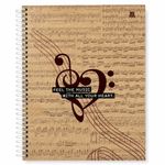 Caderno Música Capa Dura Espiral Universitário 200 x 275 mm 1 Matéria 80 Folhas - Animativa