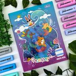 Caderno Brochura Caligrafia Spice Kids Pauta Azul 40 Folhas 18,7 cm x 24,5 cm - Tilibra