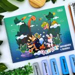 Caderno de Cartografia e Desenho Spice Kids Masculino 48 folhas - Tilibra