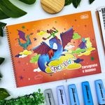 Caderno de Cartografia e Desenho Spice Kids Masculino 48 folhas - Tilibra