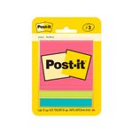 Bloco Adesivo Post-It Pautado Cascata c/3 Cores 76 x 76 mm 50 Folhas Cada - 3M