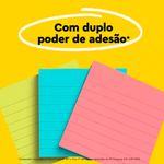 Bloco Adesivo Post-It Pautado Cascata c/3 Cores 76 x 76 mm 50 Folhas Cada - 3M