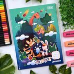 Caderno Brochura Linguagem Spice Kids 40 Folhas 18,7 cm x 24,5 cm - Tilibra