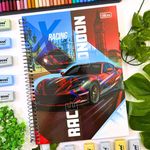 Caderno Universitário Espiral X-Racing Capa Dura 1 Matérias 80 Folhas 200 x 275 mm - Tilibra