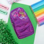 Estojo Escolar Estampado Mini Mochila Music Roxo - Daterra