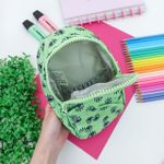 Estojo Escolar Estampado Mini Mochila Olhos Coloridos - Daterra