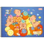 Caderno de Cartografia e Desenho Capivaras Capy Club 80 Folhas 27,5 x 20 cm- Tilibra