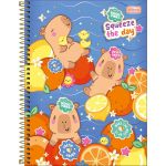 Caderno Universitário Espiral Capivaras Capy Club 1 Matéria 80 Folhas 20 x 27,5 cm  - Tilibra