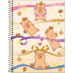 Caderno Universitário Espiral Capivaras Capy Club 1 Matéria 80 Folhas 20 x 27,5 cm  - Tilibra