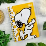 Caderneta Espiral 1/8 Snoopy 11 x 15,4 cm 80 Folhas Pautadas - Tilibra