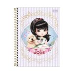 Caderno Universitário Espiral Capa Dura Jolie 10 Matérias 20,0 x 27,5 cm 160 Folhas - Tilibra