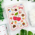 Agenda 2027 Costurada Charme Floral 12,3 x 16,6 cm 176 Folhas - Tilibra