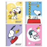 Caderno Universitário Espiral Capa Dura Snoopy 10 Matéria 160 Folhas Pautadas 20 x 27,5 cm - Tilibra