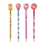 (BRINDE) Lápis Grafite Hello Kitty com Borracha Decorada no Topo - Leo&Leo (Leonora)