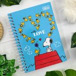 Caderno 1/4 Espiral Snoopy 80 folhas 14 x 20 cm - Tilibra