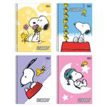Caderno Universitário Espiral Capa Dura Snoopy 1 Matéria 80 Folhas Pautadas 20 x 27,5 cm - Tilibra