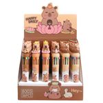 (BRINDE) Caneta Esferográfica 0.7mm com 10 Cores Capivara - Importado
