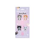 (BRINDE) Clips Metálico Decorado com 4 Unidades Purrfect Cats- Tilibra | de Papel