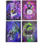 Caderno Universitário Espiral Capa Dura Vilões Disney 1 Matéria 80 Folhas Pautadas 20 x 27,5 cm - Animativa