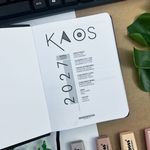 Agenda 2027 Costurada Kaos Preto 192 Folhas 117 x 157 mm - Animativa