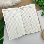 Agenda Rosa Costurada 2027 Pocket 8,7 cm x 15 cm 64 Folhas - Animativa