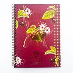 Caderno Colegial Velvet Cherry Dani Fernandes Com Aroma 1 Matéria  17,9 x 24,1 cm 80 Folhas - Animativa