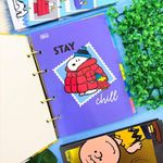 Caderno Colegial Argolado Snoopy 80 Folhas 21 x 26 cm - Tilibra