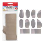 Kit com 10 Espátulas de Aço para Cerâmica - Yins Paper