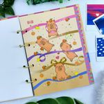 Caderno Colegial Argolado Capivara CapyClub 80 Folhas 21 x 26 cm - Tilibra