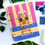 Caderno Colegial Argolado Capivara CapyClub 80 Folhas 21 x 26 cm - Tilibra