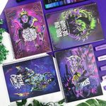 Caderno Universitário Espiral Capa Dura Vilões Disney 1 Matéria 80 Folhas Pautadas 20 x 27,5 cm - Animativa