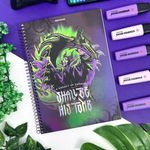 Caderno Universitário Espiral Capa Dura Vilões Disney 1 Matéria 80 Folhas Pautadas 20 x 27,5 cm - Animativa