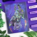 Caderno Universitário Espiral Capa Dura Vilões Disney 1 Matéria 80 Folhas Pautadas 20 x 27,5 cm - Animativa