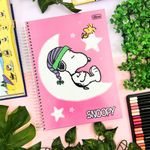 Caderno Universitário Espiral Capa Dura Snoopy 1 Matéria 80 Folhas Pautadas 20 x 27,5 cm - Tilibra