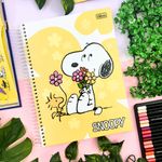 Caderno Universitário Espiral Capa Dura Snoopy 1 Matéria 80 Folhas Pautadas 20 x 27,5 cm - Tilibra