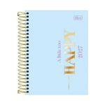 Agenda Espiral Diária Happy 2027 11,7 cm x 16,4 cm  160 Folhas - Tilibra