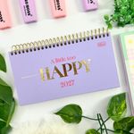 Agenda Happy 2027 Espiral de Bolso 8,9 x 16,7 cm 64 Folhas - Tilibra