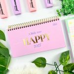 Agenda Happy 2027 Espiral de Bolso 8,9 x 16,7 cm 64 Folhas - Tilibra