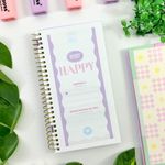 Agenda Happy 2027 Espiral de Bolso 8,9 x 16,7 cm 64 Folhas - Tilibra