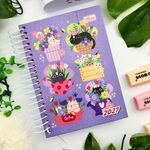 Agenda Espiral Feminina Diária D+  2027 M4 11,7 x 16,4 cm 176 Folhas - Tilibra