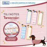 Bloco Adesivo Tili Notes 40 Folhas Brownie The Dog c/5 Estampas - Tilibra
