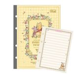 Refil Pooh Tamanho Colegial 17,7 x 24 cm para Fichário e Caderno Argolado 80 Folhas Super Decoradas + Cartela de Adesivos - Tilibra