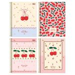Caderno Universitário Cereja Amarena 20x27,5 cm 10 Matérias 160 Folhas - Tilibra