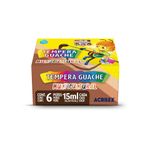 Tinta Guache 6 Cores Tons de Pele e Cabelo - Acrilex