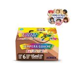 Tinta Guache 6 Cores Tons de Pele e Cabelo - Acrilex