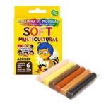 Massa de Modelar Soft 6 Cores Tons de Pele e Neon 90g - Acrilex