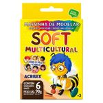 Massa de Modelar Soft 6 Cores Tons de Pele e Neon 90g - Acrilex